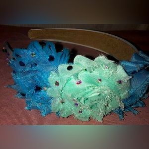 Custom flower and rhinestone headbands
